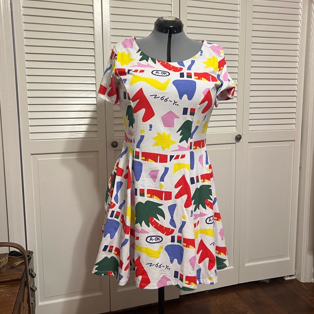 Nooworks ChaCha Skater Dress in A-Ok, size XXXL